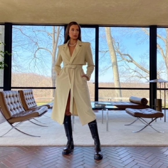 WeWoreWhat Jackets & Blazers - NWT Danielle Bernstein Taupe Trench Coat